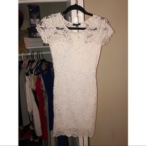 White lace cocktail dress